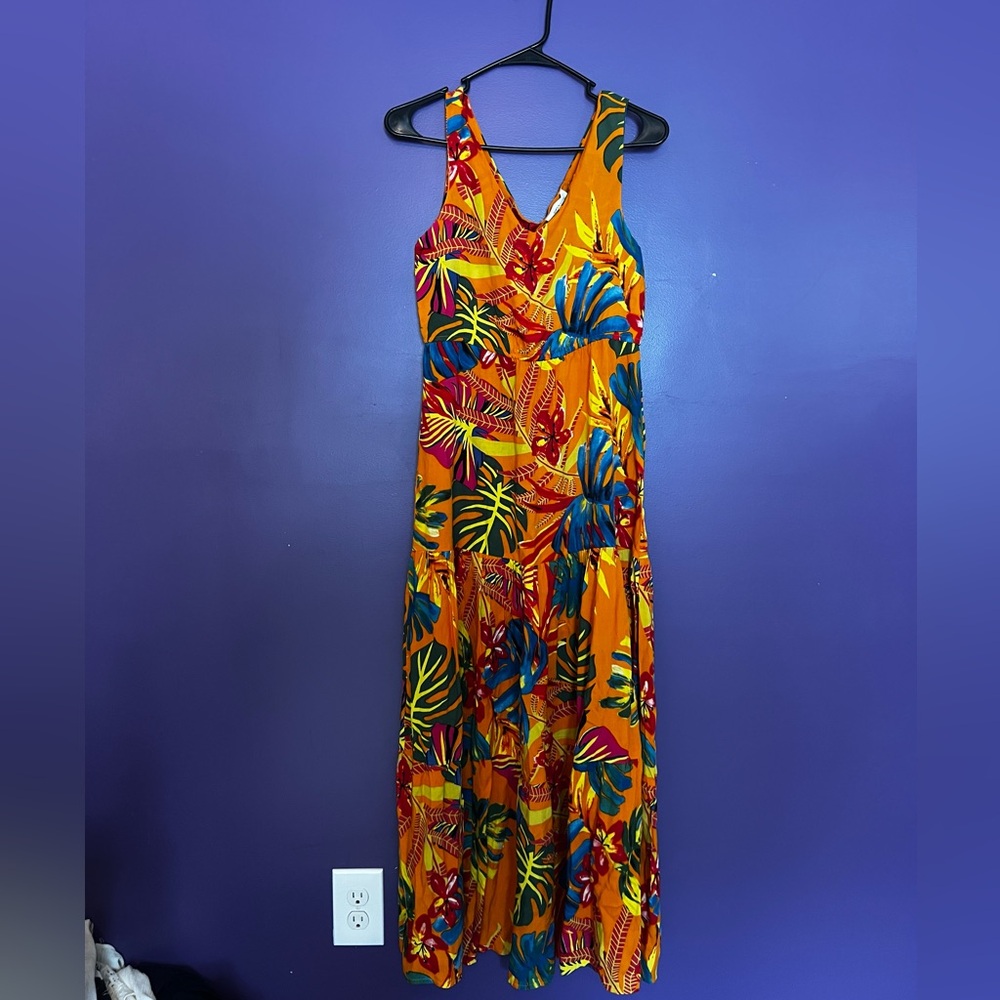 Tropical Tiered Maxi Dress